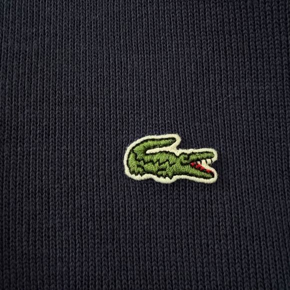 Lacoste Navy Blue 100% Cotton Half Zip Sweatshirt Pullover Size 4 Casual Preppy - Picture 2 of 8